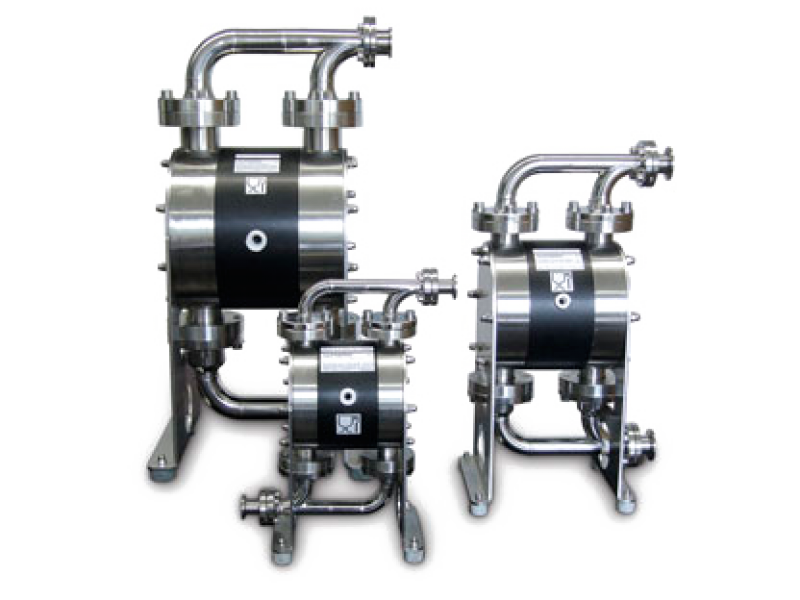 SERIA E - PNEUMATYCZNE POMPY MEMBRANOWE ALMATEC Z TWORZYWA SZTUCZNEGO